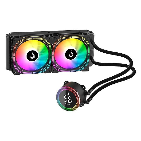 Water Cooler Rise Mode Aura Ice ARGB 240mm AMD Intel Preto - RM-WAIB-05-ARGB