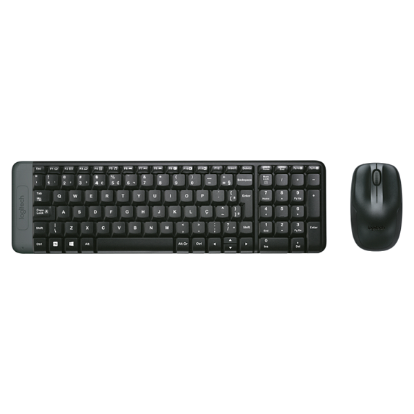 Kit Teclado E Mouse Logitech MK220 Sem Fio 2.4Ghz Design Compacto USB ABNT2 - 920-004431