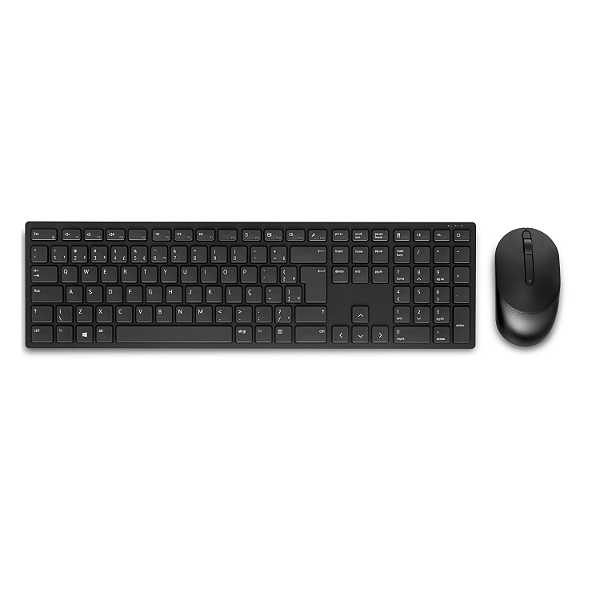 Kit Teclado E Mouse Dell Pro KM5221W Sem Fio 2.4GHz USB ABNT Preto - 580-AJIT