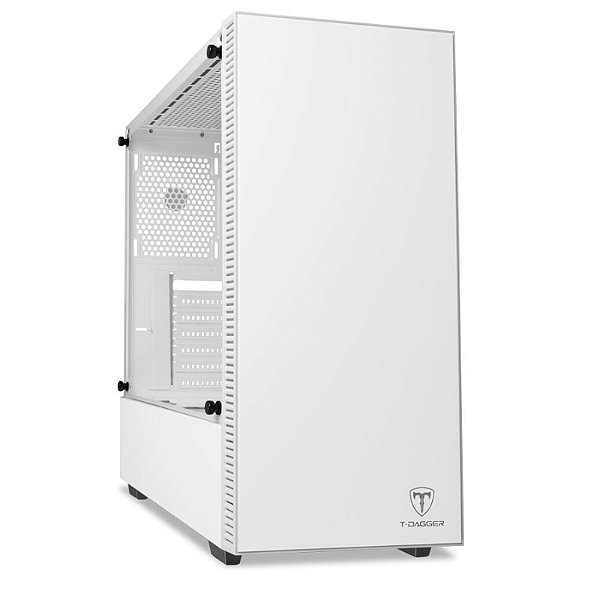 Gabinete Gamer T-Dagger Cube MidTower S/Fan S/Fonte Lateral Em Vidro Branco - T-TGC305W