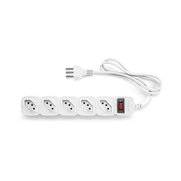 Filtro De Linha Intelbras 1M 5 Tomadas Bivolt Branco - EPE205BR