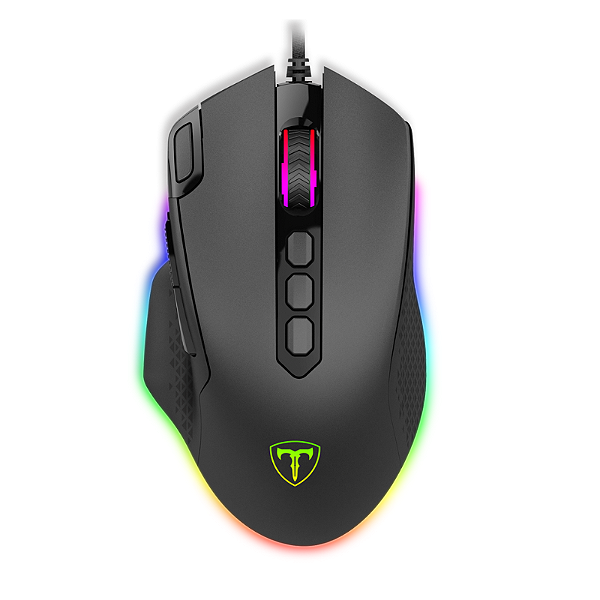 Mouse Gamer T-Dagger Bettle RGB 8000DPI 1000Hz USB 2.0 10 Botões Preto - T-TGM305