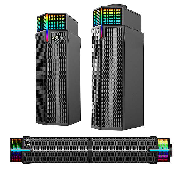 Caixa De Som Redragon Yorick GS511 RGB Bluetooth/USB 5.3 4W 2W x2 - GS511
