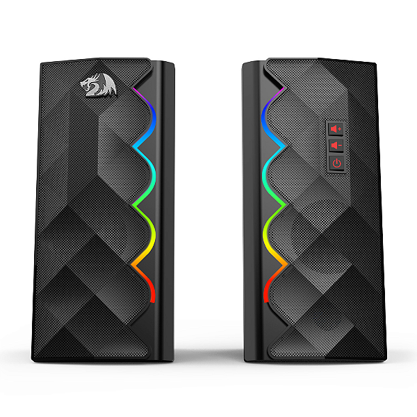Caixa De Som Redragon Cipher GS522 RGB 5W x2 Drivers 2.5" 130Hz - 20kHz USB P2 - GS522