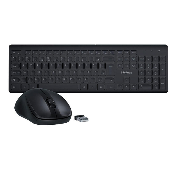 Kit Teclado E Mouse Intelbras CSI50 Sem Fio 1200DPI USB 2.0 Preto - CSI50