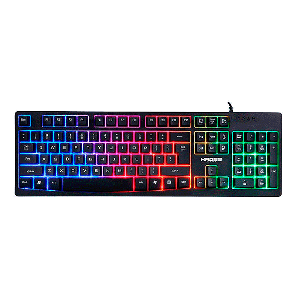 Teclado Gamer Kross Njord Membrana Led Com Fio USB - KE-KG105