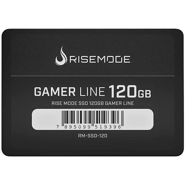 SSD SATA Rise Mode Line 120GB 2.5" Leitura 535MB/s Gravação 435MB/s Preto - RM-SSD-120
