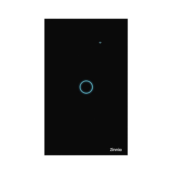 Interruptor Smart Zinnia 1 Botão 10A Wi-Fi 50/60Hz Preto - ZNS-I1B-BK01