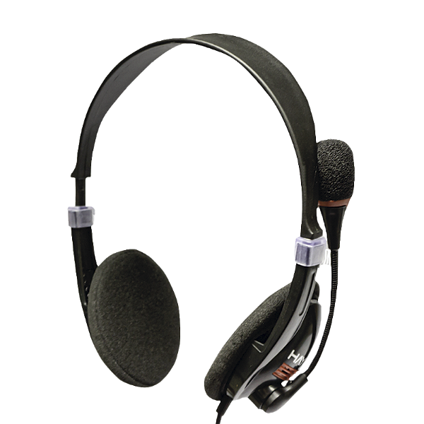 Headset Office Hayom HF2211 30mm 2x P2 3,5mm Cancelamento de ruído Preto - HF2211