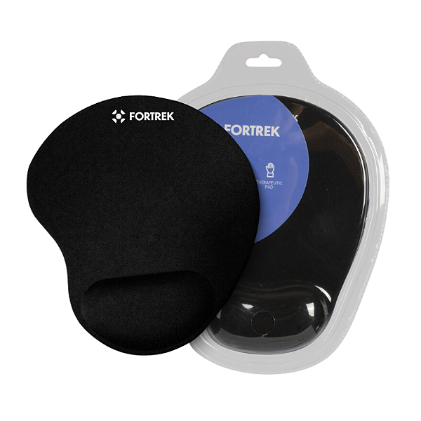 Mousepad Fortrek ERG-102 Speed 235x200mm Ergonômico Apoio De Pulso Em Gel Preto - ERG-102