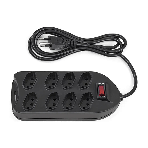 Filtro De Linha Intelbras 8 Tomadas 10A 1,5M Bivolt Preto - EPE1008 + PT