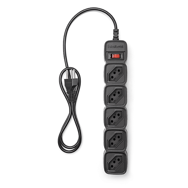 Filtro De Linha Intelbras 5 Tomadas Bivolt 10A 1M Preto - EPE-205BR