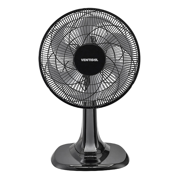 Ventilador Ventisol Turbo 6 30cm 52W 1500 RPM 127v 6 Pás Preto/Cinza