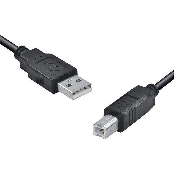 Cabo Para Impressora USB-A Macho x USB-B Macho 480mbps 5M MD9 Preto - 4358