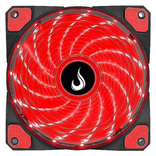 Cooler Fan Rise Mode Wind W1 120mm Led Vermelho Preto - RM-WN-01-BR