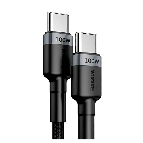 Cabo USB-C Para USB-C Baseus 0,5M PD De Carregamento Rápido 100W - CATKLF-CLG1
