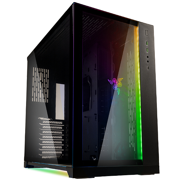 Gabinete Gamer Lian Li O11 Dynamic Razer Edition RGB S/Fan S/Fonte Preto - O11DXRZ