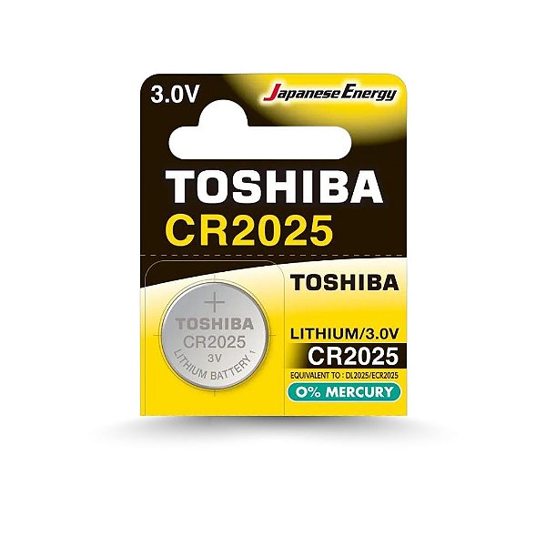 Pilha Moeda 2025 Toshiba Lithium 3V 1 Unidade - CR2025