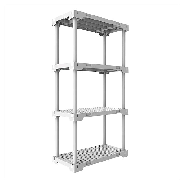 Estante 4 Prateleiras Plástica Poly Grifit Multi-Uso Branca 127x70x35