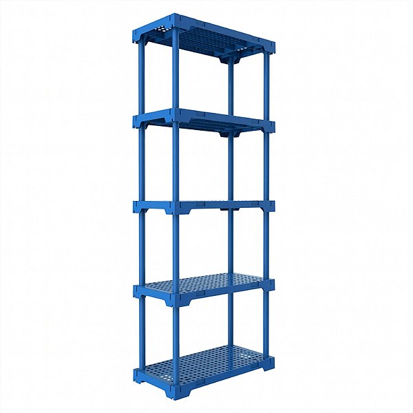 Estante 5 Prateleiras Plástica Poly Grifit Multi-Uso Azul Lazuli 167x70x35