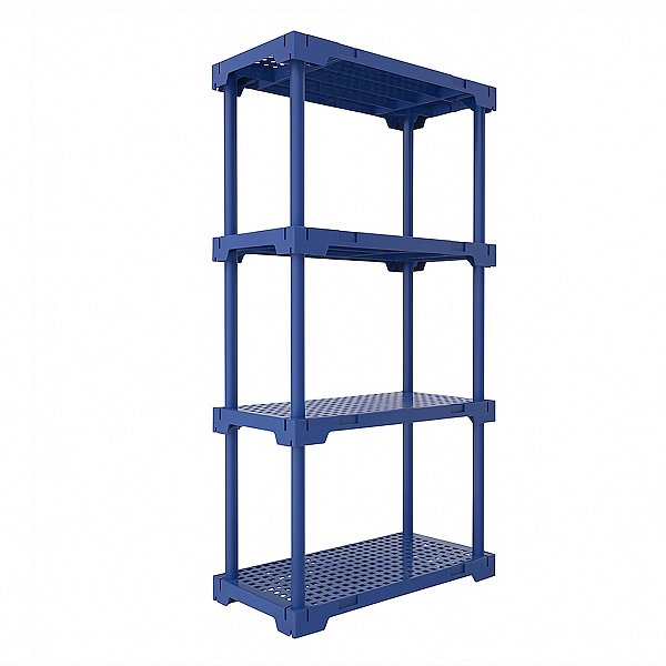 Estante 4 Prateleiras Plástica Poly Grifit Multi-Uso Azul Lazuli 127x70x35