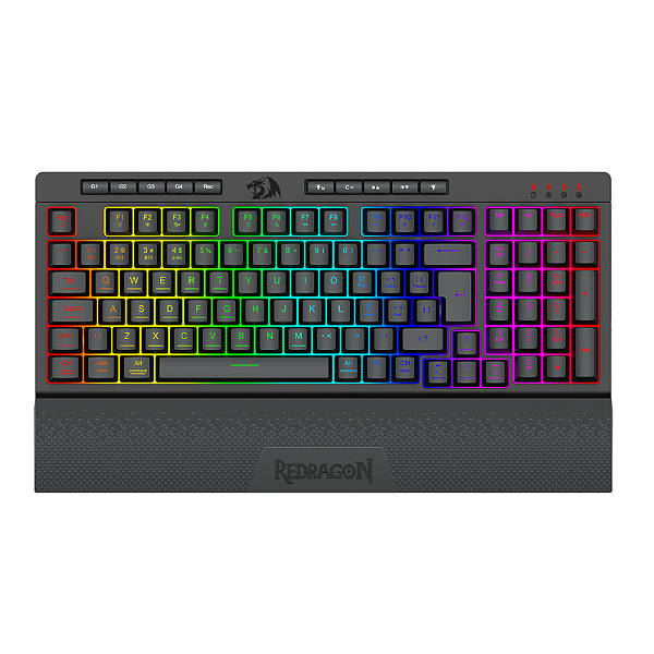 Teclado Gamer Membrana Redragon Shiva Pro 98 Sem Fio RGB Preto - K515RGB-PRO PT