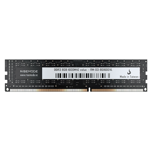 Memória Gamer Rise Mode Value 8GB DDR3L 1600MHz CL11 Preto - RM-D3-8G1600VL