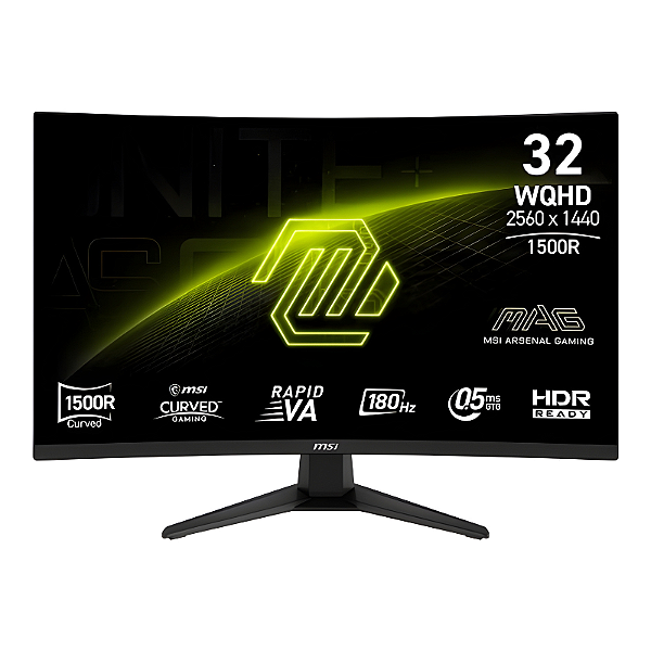 Monitor Gamer MSI MAG 31.5" E18 LED Curvo 1500R WQHD 2560X1440 180HZ 0.5MS VA - 321CQF