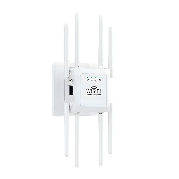 Repetidor Roteador WiFi 3 em 1 funções 1200Mbps 2.4GHz Branco - MM-LYQ4