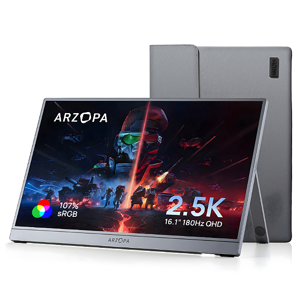 Monitor Portátil Gamer Arzopa Z3FC 16.1" 180hz 2K QHD LCD HDR USB-C Mini HDMI - Z3FC