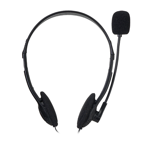 Headset Office Keytime Standard Com Microfone 30mm 3.5mm Preto- KYT00026