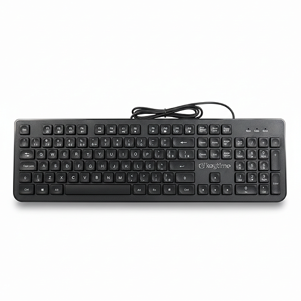 Teclado Office Keytime MM ProBoard Membrana USB 2.0 Full Size Preto - KYT00011