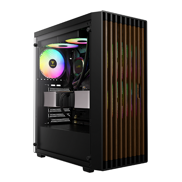 Gabinete Gamer Gamdias Aura GC4 Elite 3 Fans ARGB S/Fonte Mid Tower Preto - Aura GC4