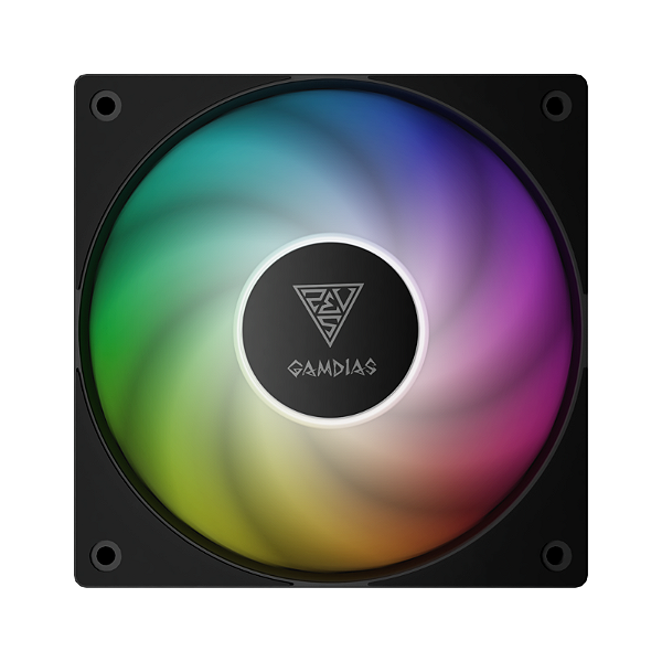 Cooler Fan Gamdias Notus M1-1201 ARGB 120mm Hidráulico Preto - M1-1201