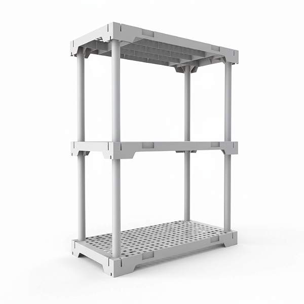 Estante 3 Prateleiras Plástica Poly Grifit Multi-Uso Branca 87x70x35