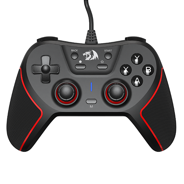 Controle Gamer Redragon Ephemera USB Hall Effect Preto e Vermelho - G713
