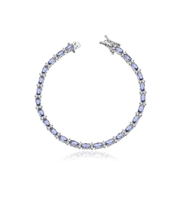 Pulseira riviera oval tanzanita