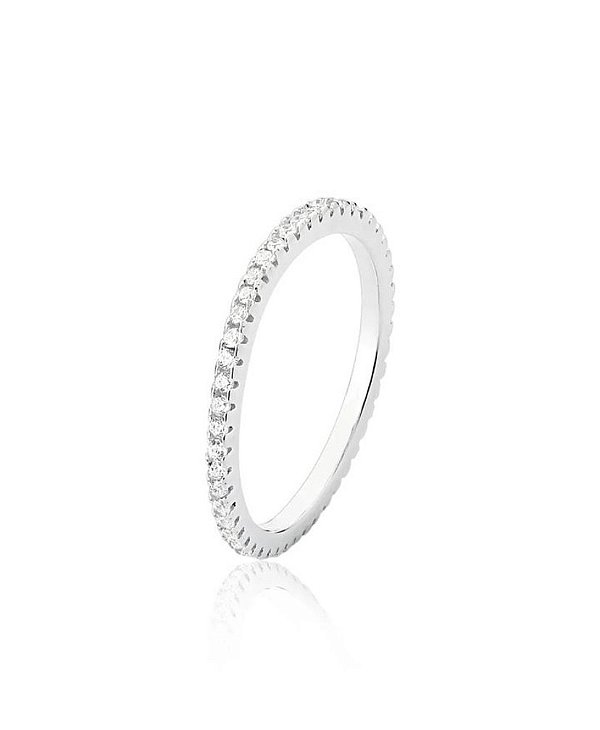 Anel cravejado na prata 925 (escolha o tamanho)