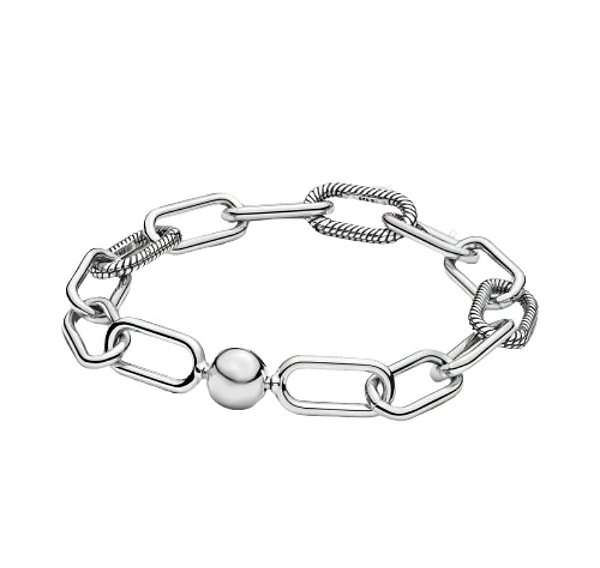 Pulseira de elos na prata