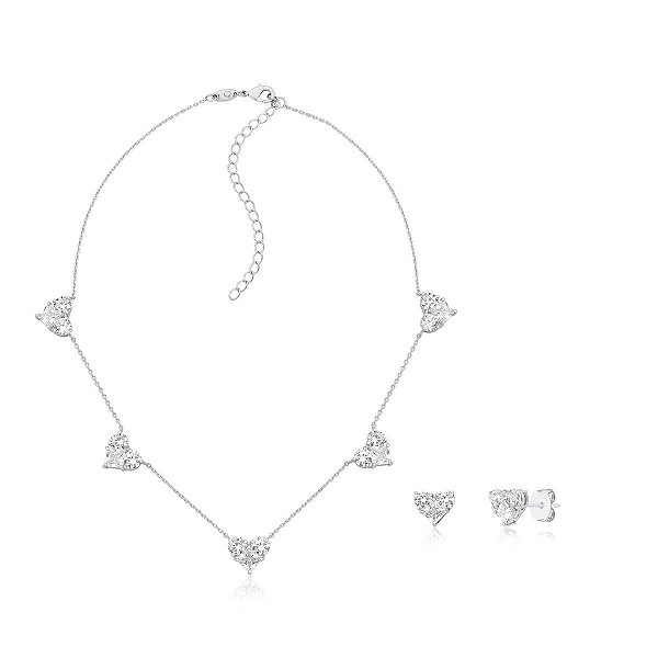 Conjunto de coração cristal