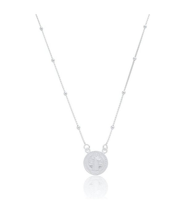 Colar de São Bento na prata 925