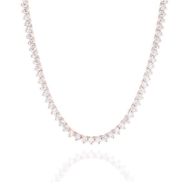 Colar riviera três pontas 3mm dourada