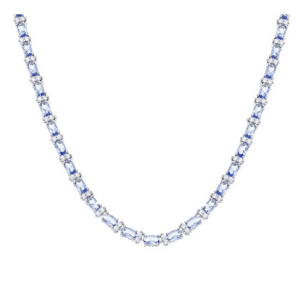 Colar riviera oval tanzanita