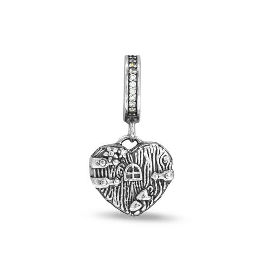 Berloque de relicário na prata