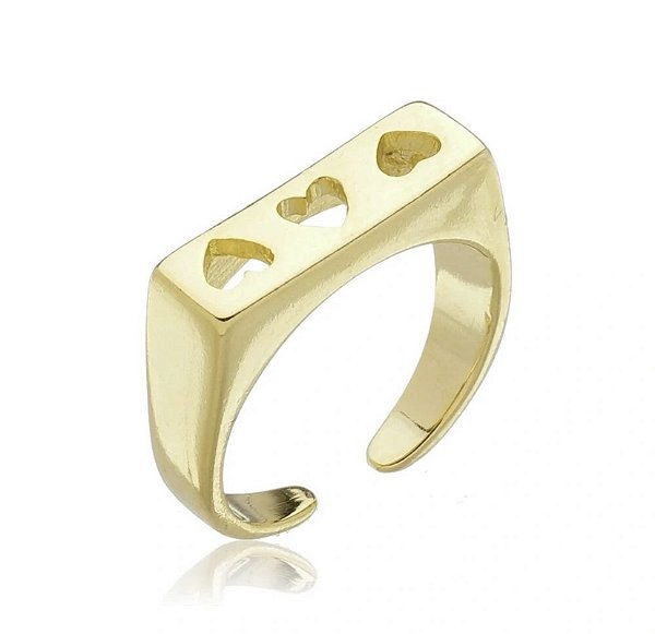 Anel de dedinho com corações