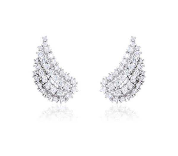 Brinco ear cuff cravejado