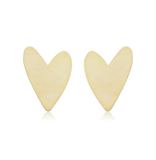 Brinco de coração liso
