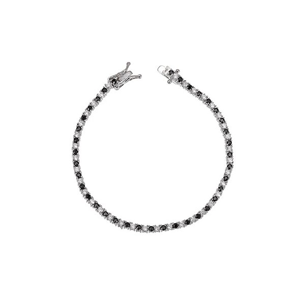 Pulseira riviera black  e white