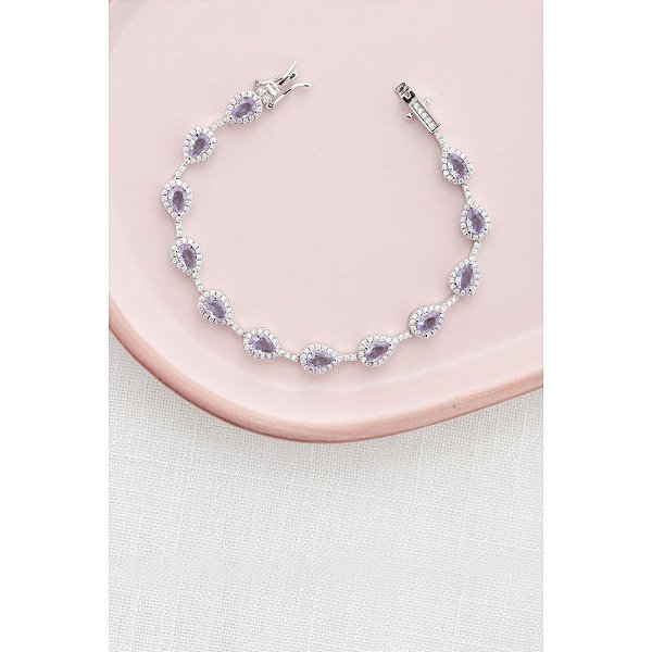 Pulseira riviera gota tanzanita