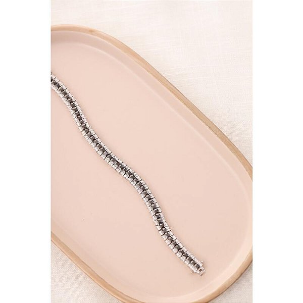 Pulseira riviera black e white